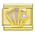 Gold Raised Bling Seashell