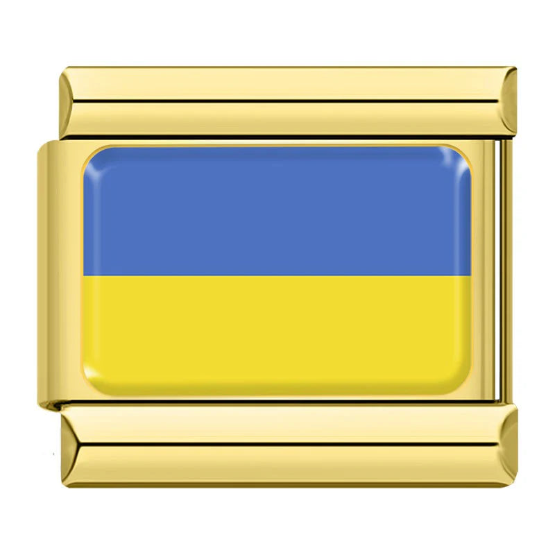 Gold Ukraine (Ukranian) Flag