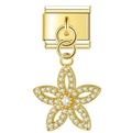 Gold Bling Flower Pendant / Dangle