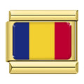 Gold Romania Flag