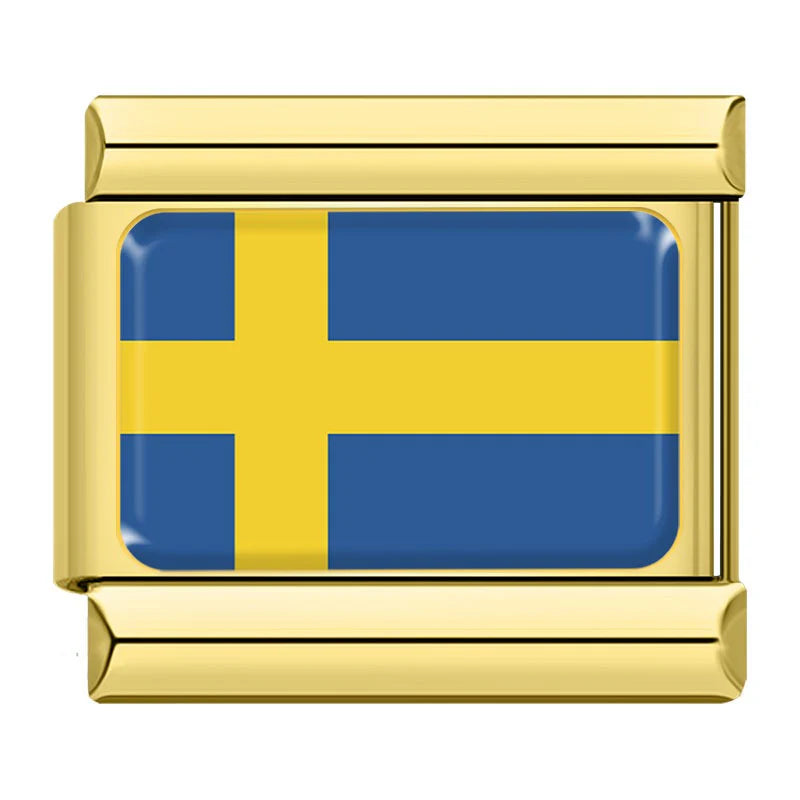 Gold Sweden (Swedish) Flag