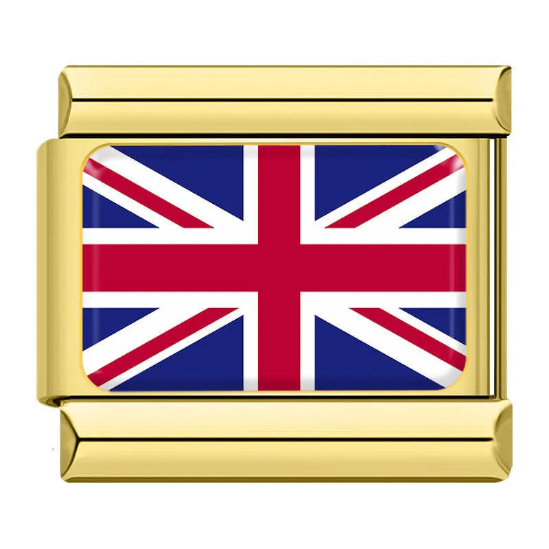 Gold United Kingdom (UK) Flag