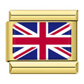 Gold United Kingdom (UK) Flag
