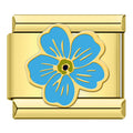 Gold Blue Hibiscus Flower