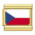Gold Czech Republic Flag