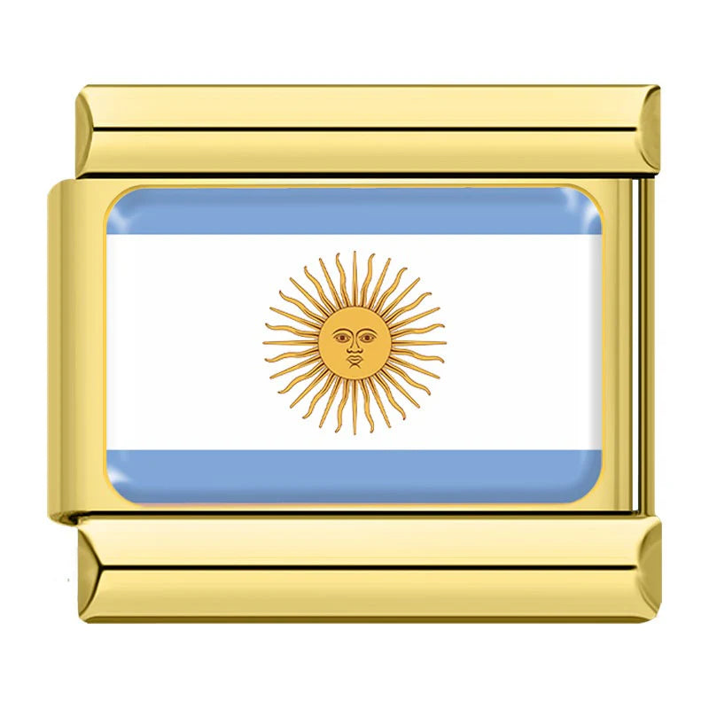 Gold Argentina Flag