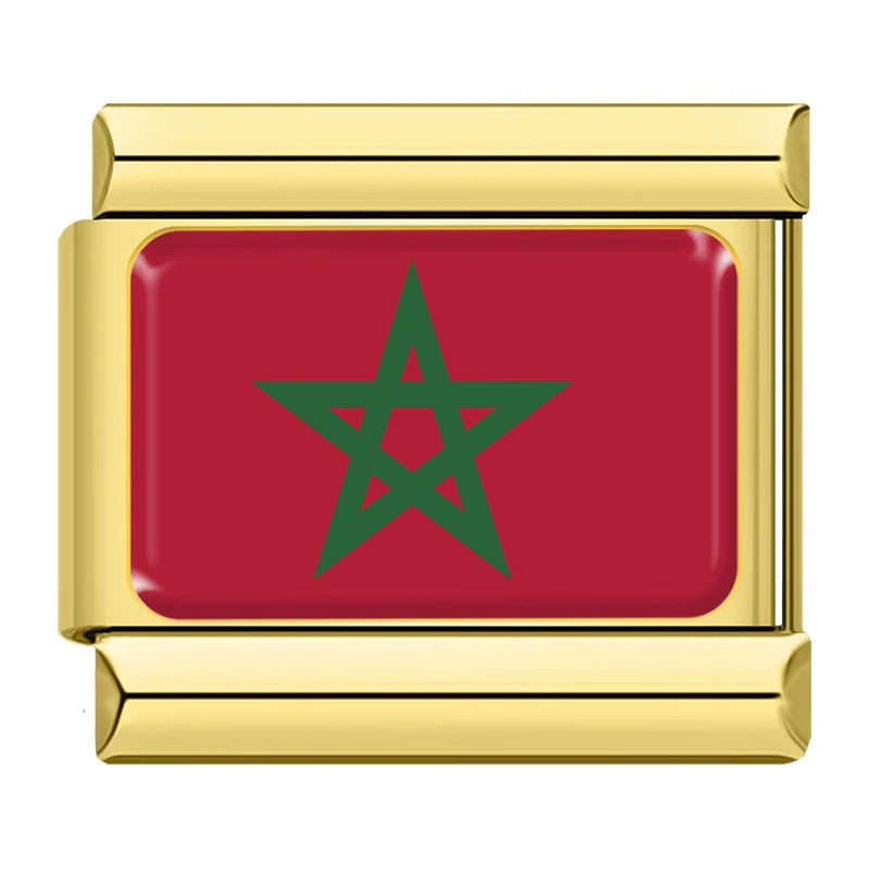 Gold Morocco Flag