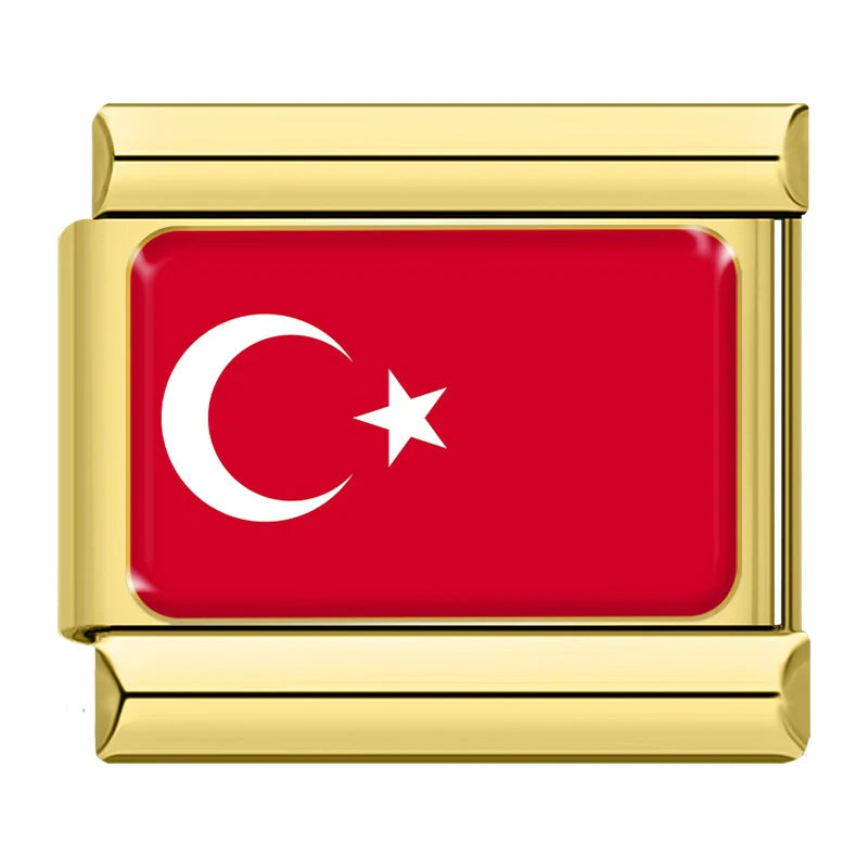 Gold Turkey Flag