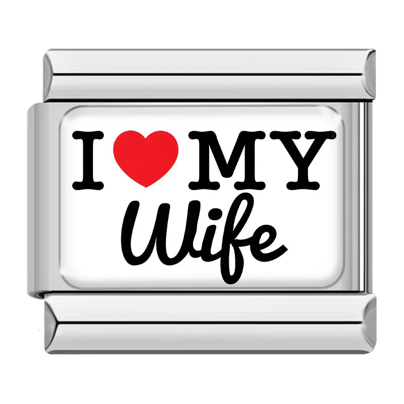 Silver I Love *heart* My Wife