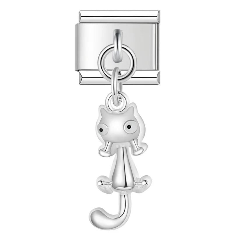 Silver Cat Pendant / dangle