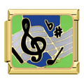 Gold Music Notes