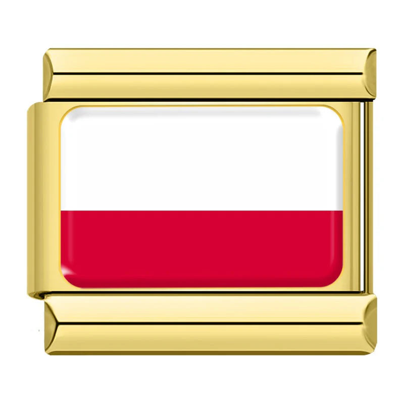 Gold Poland (Polish) Flag
