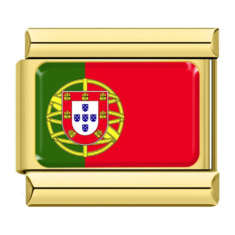Gold Portugal (Portuguese) Flag