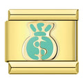 Gold Money Bag Italian Charm