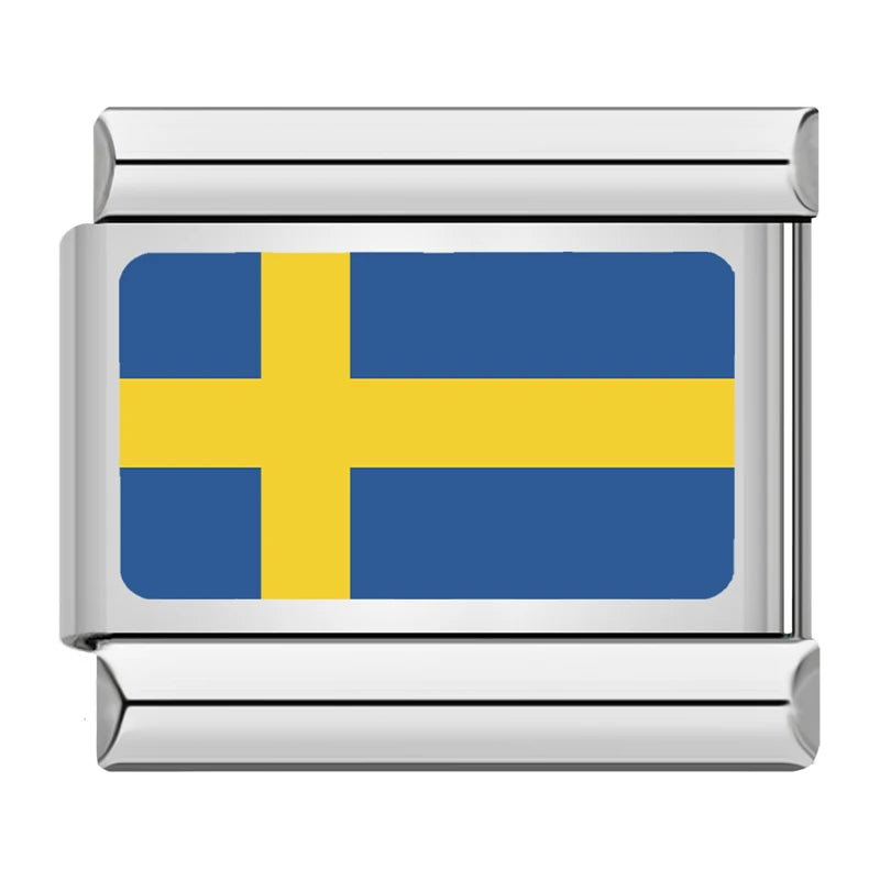 Silver Sweden (Swedish) Flag