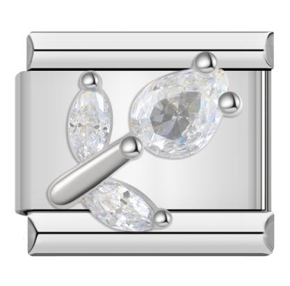 Silver Bling Rose Stem