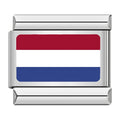 Silver Netherlands Flag