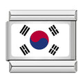 Silver South Korea Flag (Korean)