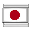 Silver Japan Flag