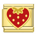 Gold Strawberry Heart