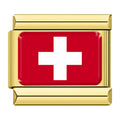 Gold Switzerland (Swiss) Flag
