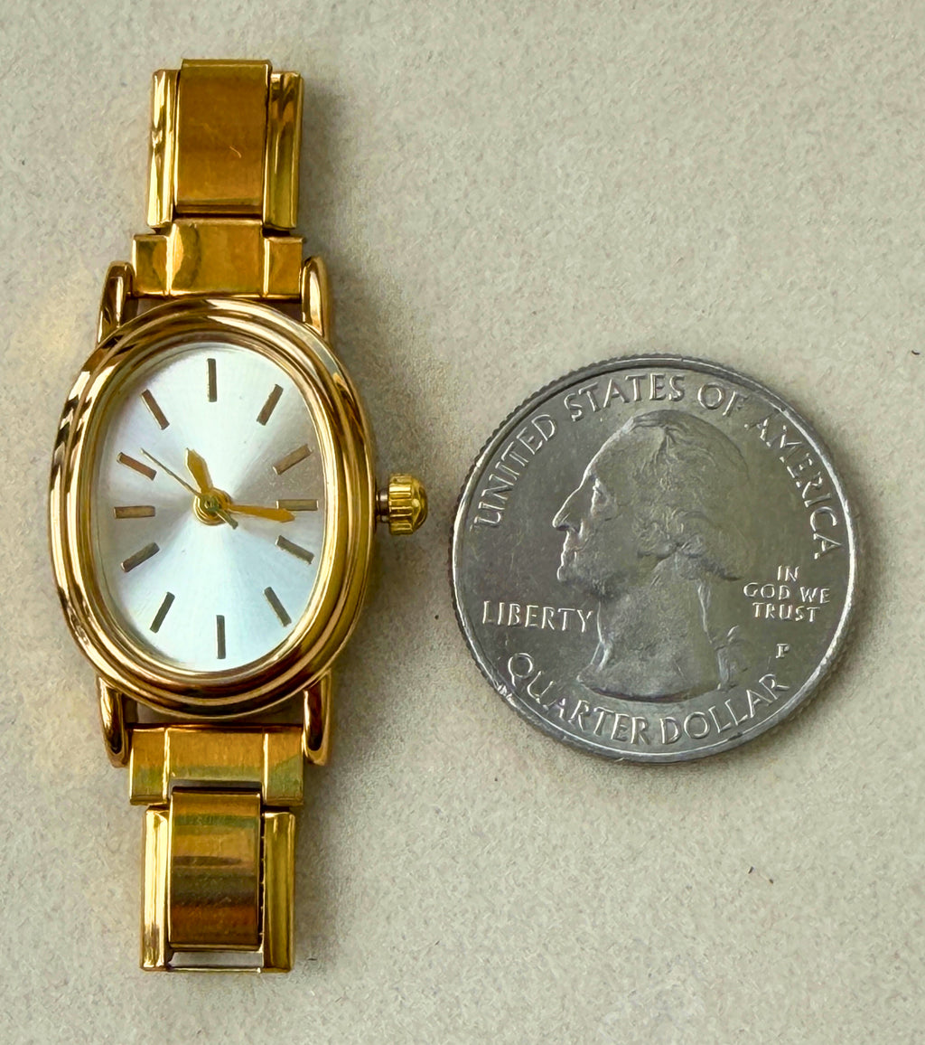 Gold Small Oval Watch Face