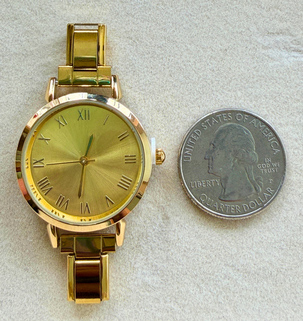 Gold on Gold Round Watch Face