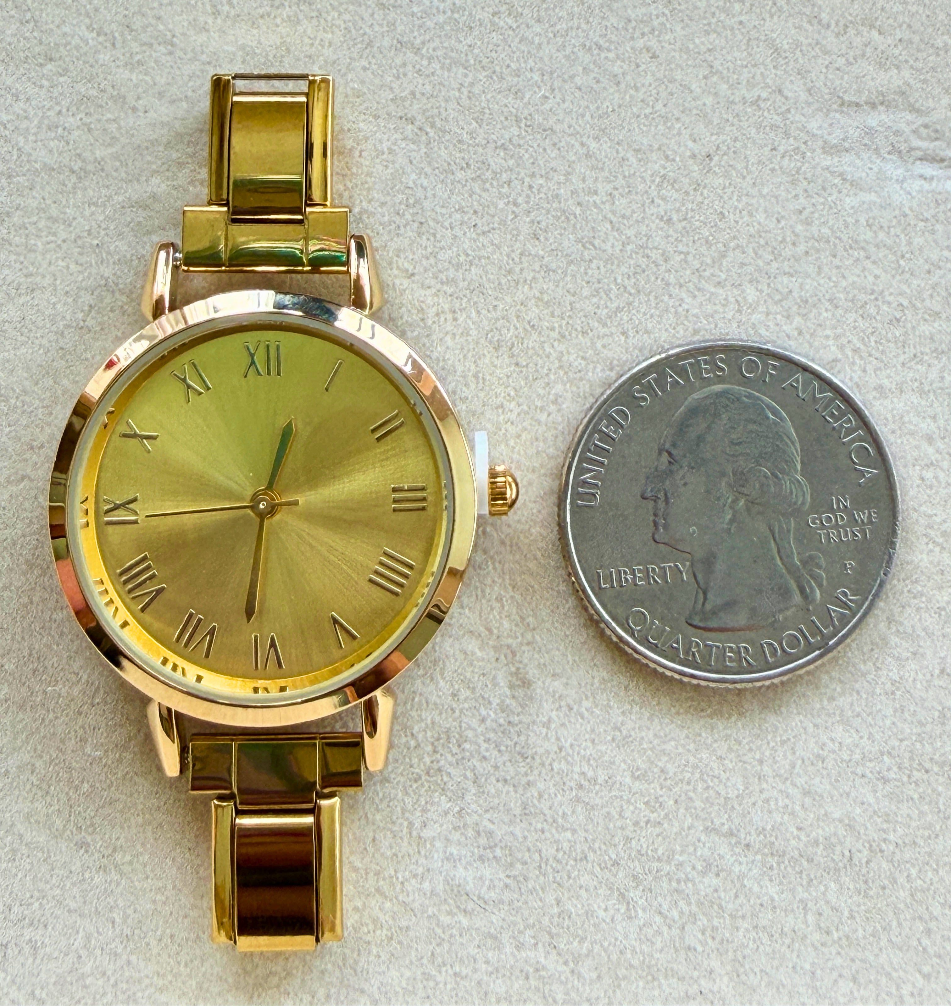 Gold on Gold Round Watch Face