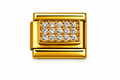 Gold Light Pink Bling Rectangle Design