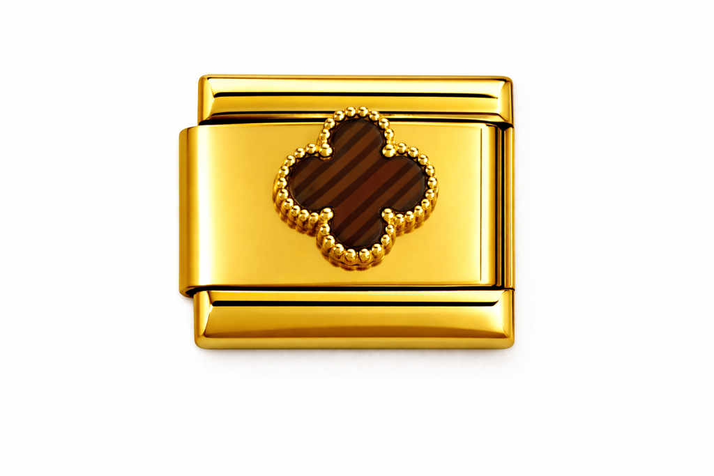 Gold Clover with Brown Center (Small)