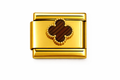 Gold Clover with Brown Center (Small)