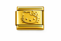 Gold Kitty Face Etched