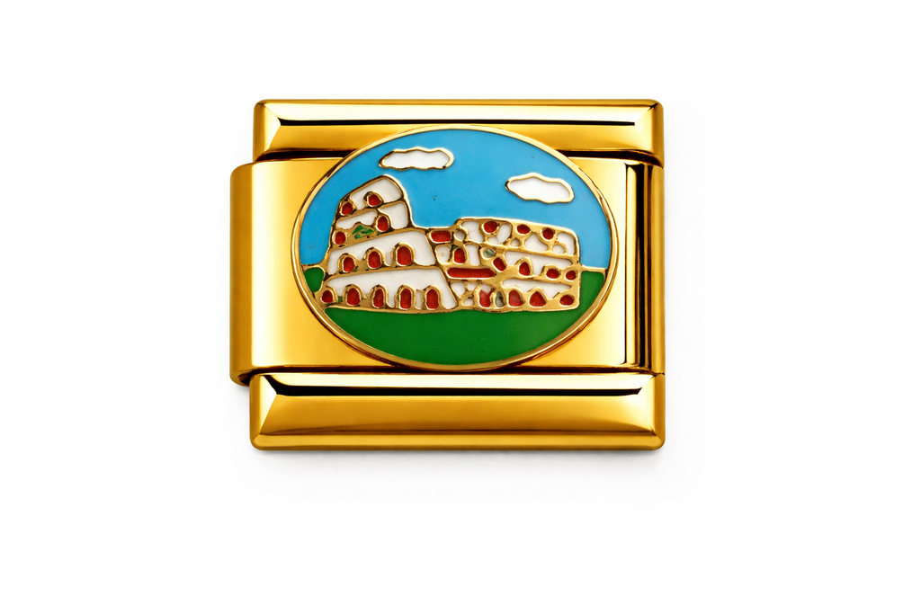 Gold Colosseum Travel Rome Italy