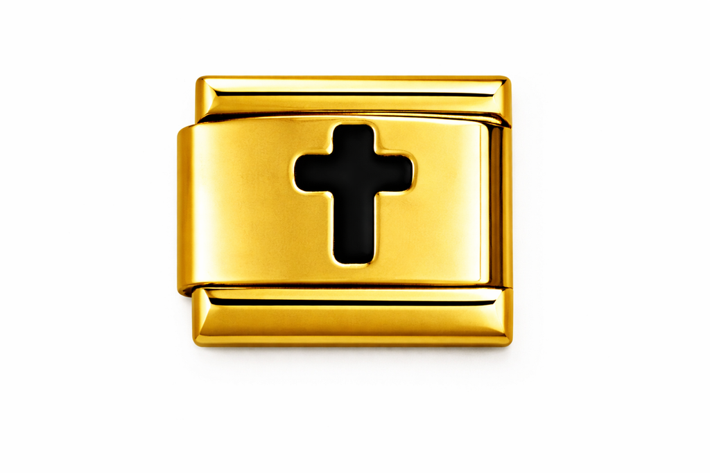 Gold with Black Cross