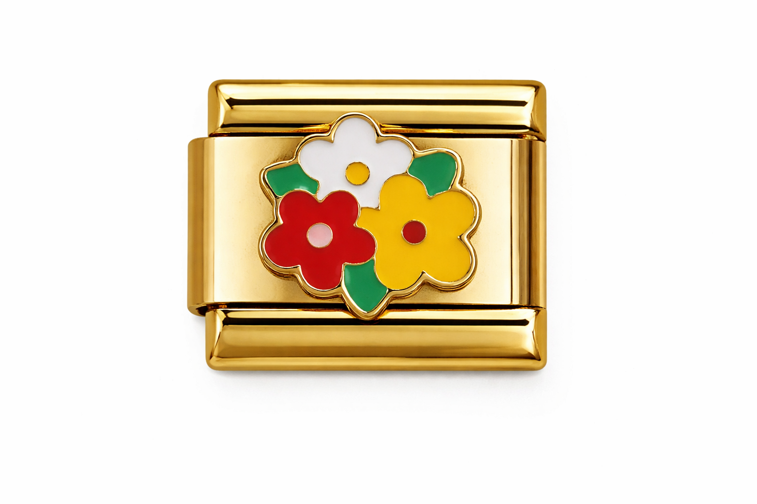 Gold Flowers Red Yellow White