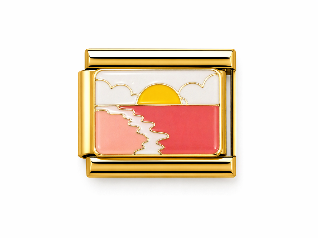 Gold Pink Sunset Beach