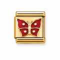 Gold Red Butterfly