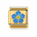 Gold Blue Hibiscus Flower