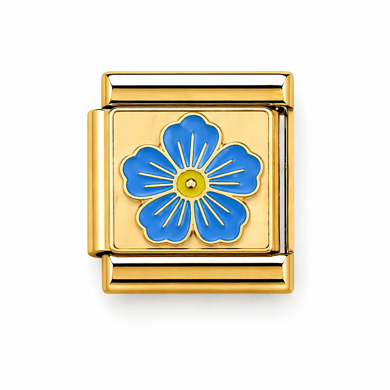 Gold Blue Hibiscus Flower