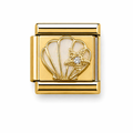 Gold Raised Bling Seashell