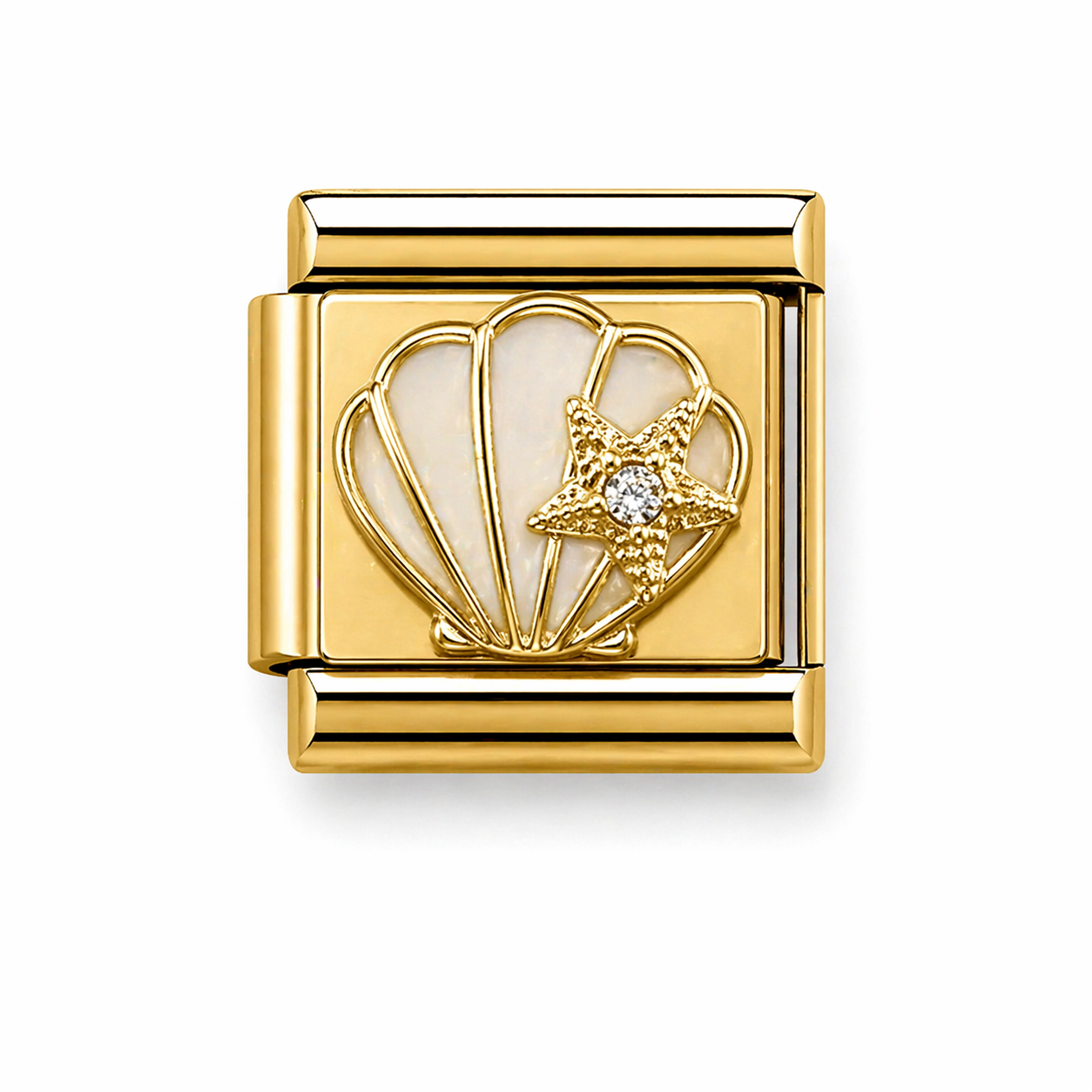 Gold Raised Bling Seashell