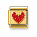 Gold Strawberry Heart