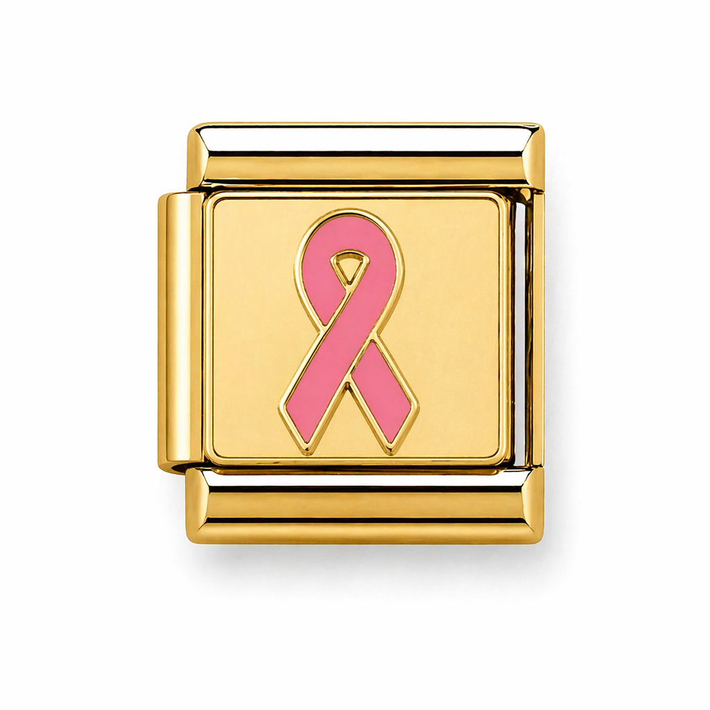Gold Breast Cancer Pink Ribbon