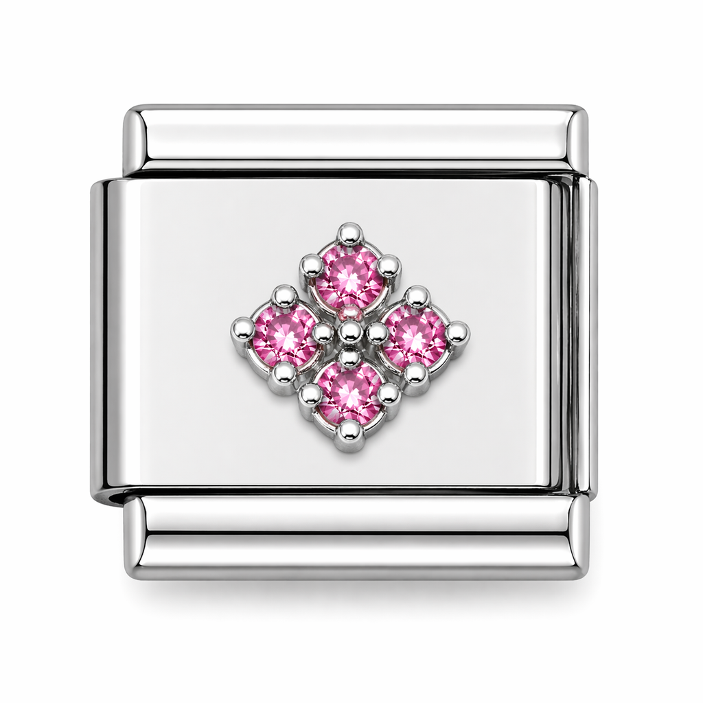 Silver Small Pink Bling