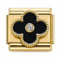 Gold Black Clover with Bling