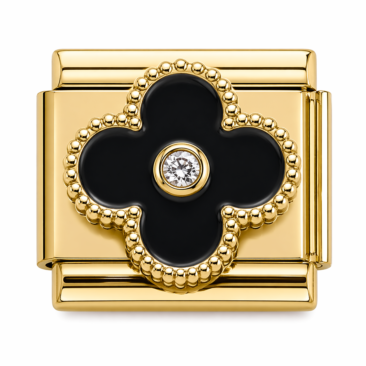 Gold Black Clover with Bling