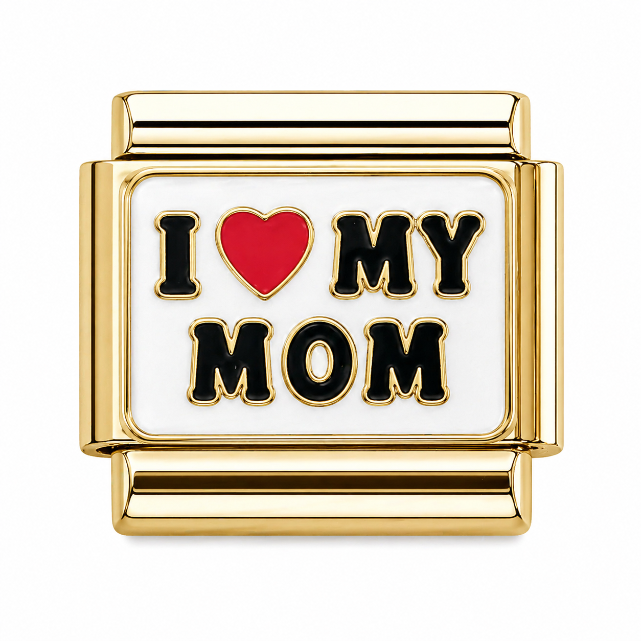 Gold I Heart (love) Mom (mother)