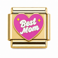 Gold Best Mom Heart