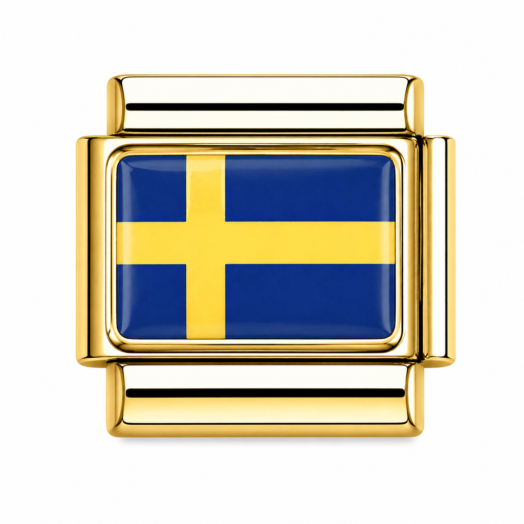 Gold Sweden (Swedish) Flag