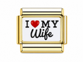 Gold I Love (heart) My Wife
